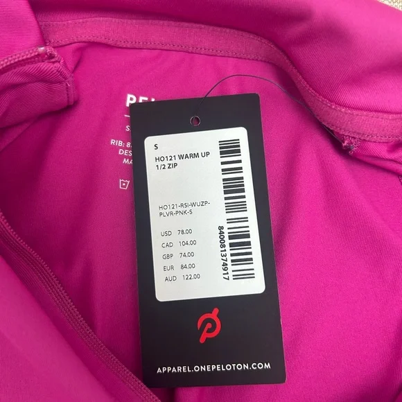 Peloton Women's Magenta Quarter-Zip Sweatshirt - Picture 12 of 12